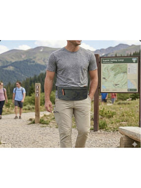 Authentic Roots Canada Camo Leather Belt/Waist/Fanny Bag